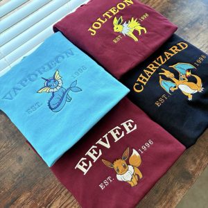 Embroidered Pokemon Sweatshirts
